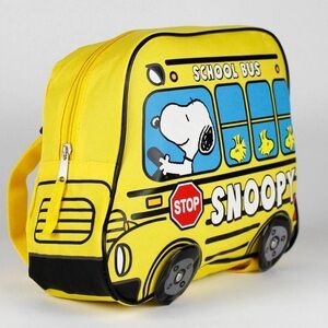 Peanuts Yellow Snoopy School Bus Kids Bag. New With Tags